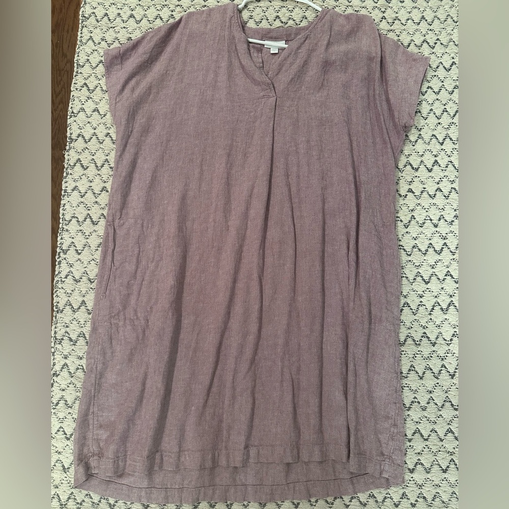 J. Jill Pure Jill Linen V-neck Tunic Shirt Dress XS